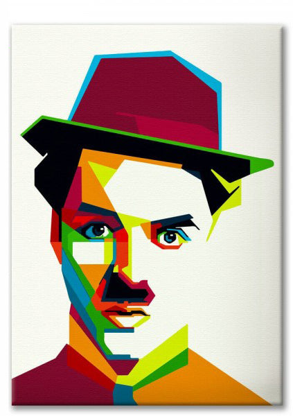 Charlie Chaplin Original Art Print sale - Charlie Chaplin Portrait - Modern Art Print Chaplin - Pop Art Print