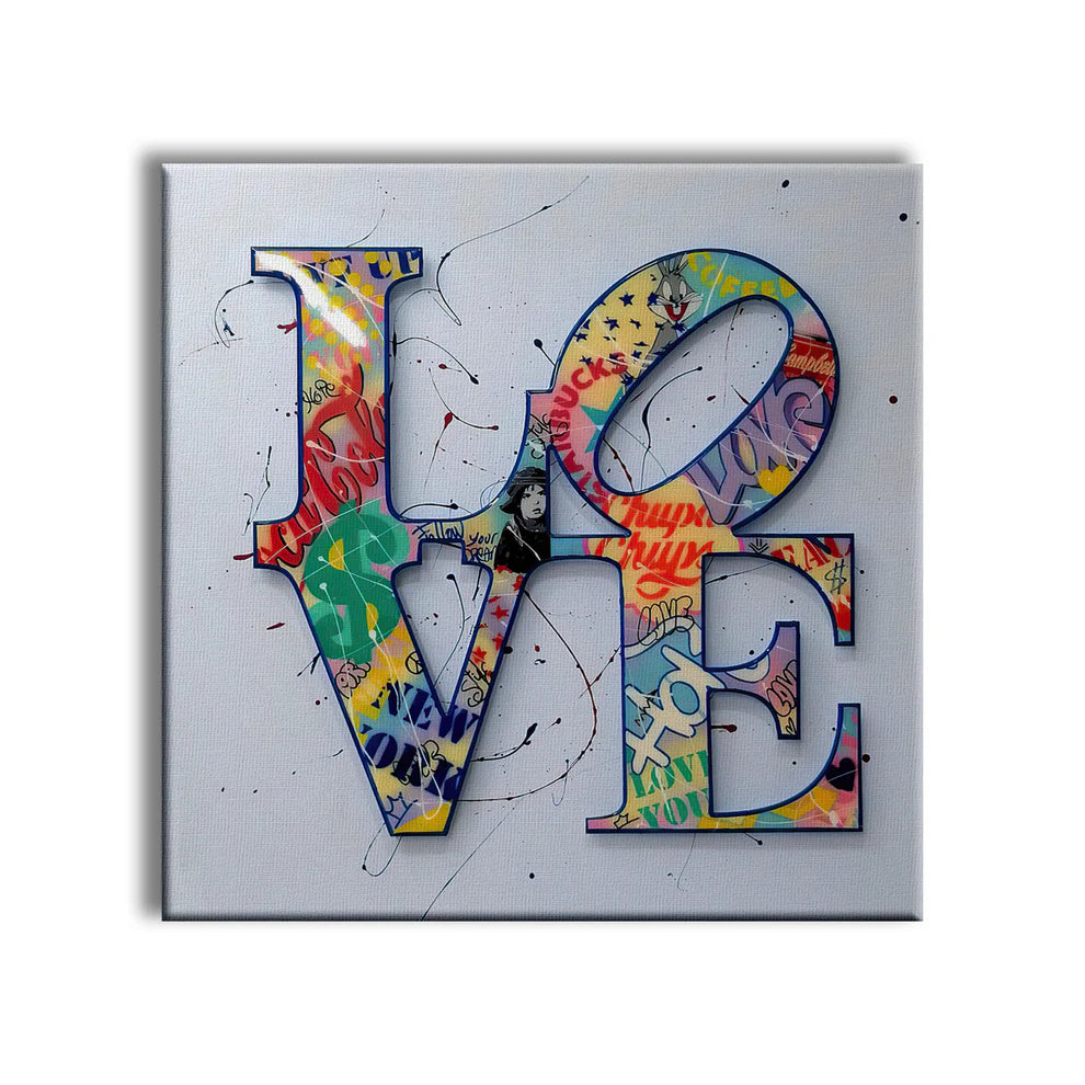 Rivoluziona il tuo spazio con la Tela d'Arredo Contemporanea: LOVE Graffiti di Signorbit