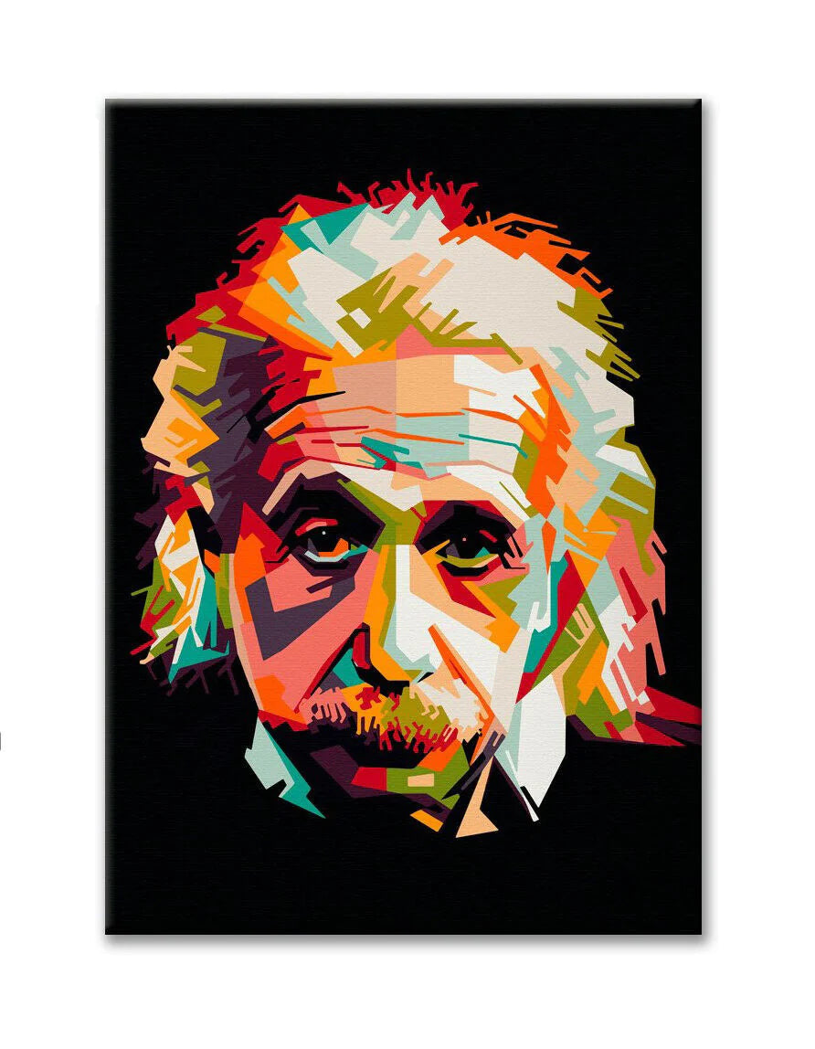 Albert Einstein in Pop Art: Genialità Immortalata sulla Tela Canvas di Signorbit