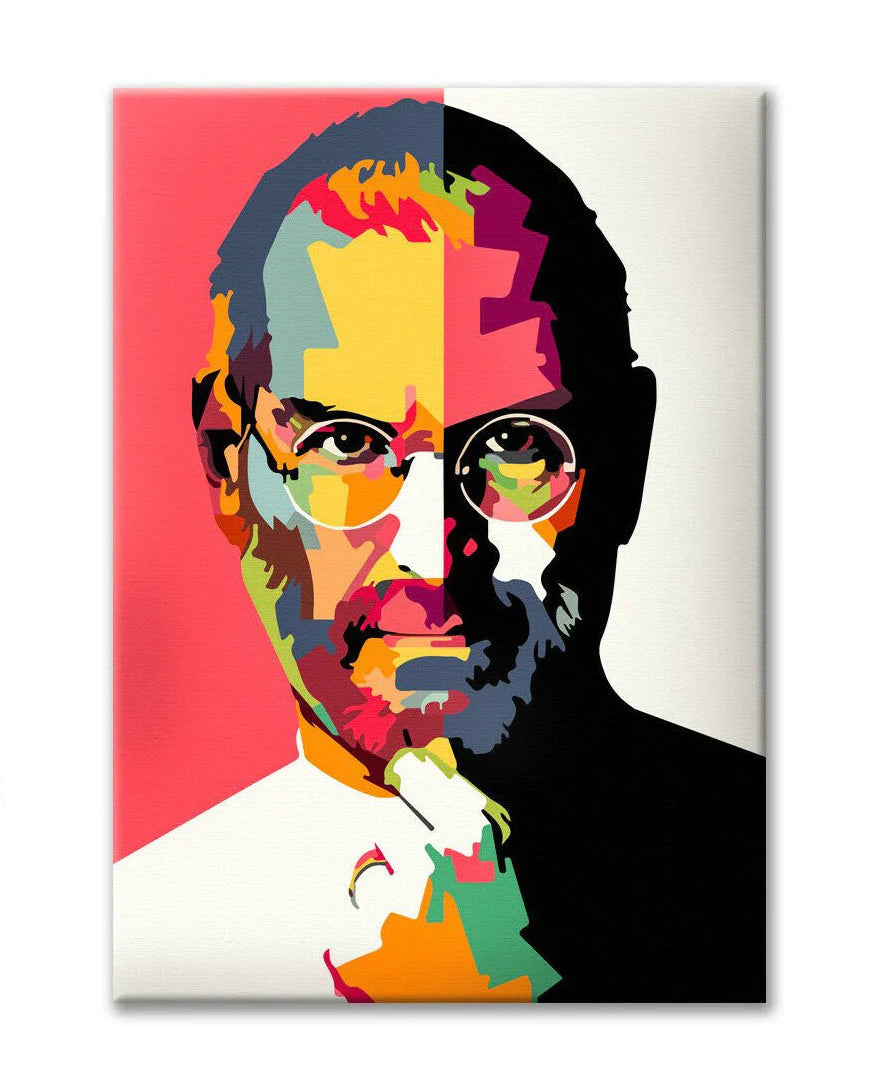 Steve Jobs in Pop Art: L'Eleganza Iconica su Tela by Signorbit