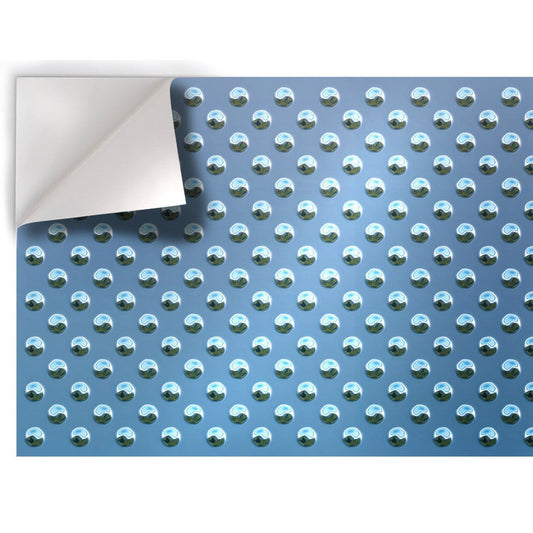 Lastra metallica blu con sfere - Pellicola adesiva in PVC finitura opaca - PlastiWood (14555542)