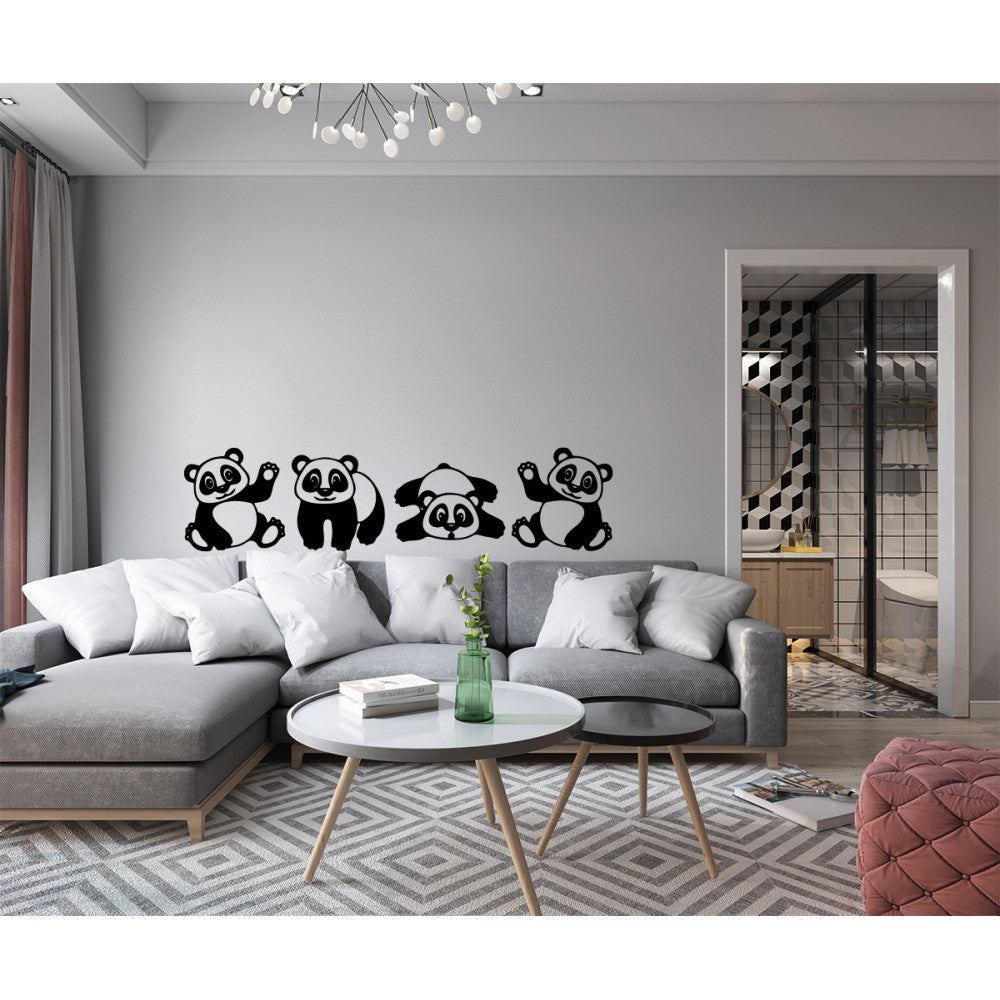 PANDA - Adesivo murale wall sticker in vinile 30x125 cm - PlastiWood (14556455)