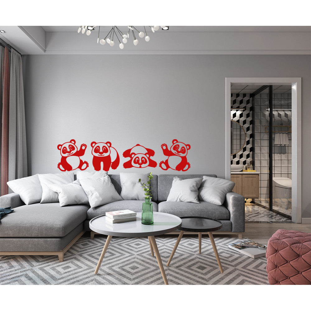 PANDA - Adesivo murale wall sticker in vinile 30x125 cm - PlastiWood (14556456)