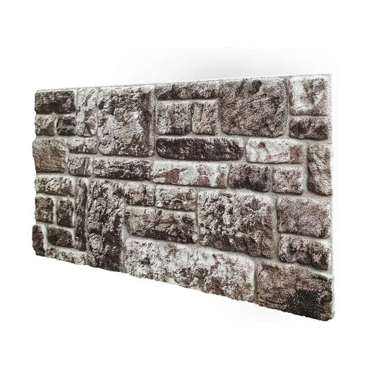 ONTARIO Stone - Pannello finta Pietra in EPS Resinato Misura 100x50 cm Spessore 2 Cm - RETAIL BOX da 10 pannelli (sviluppano 5 MQ) - PlastiWood