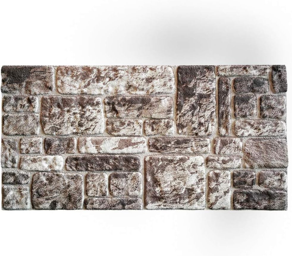 ONTARIO Stone - Pannello finta Pietra in EPS Resinato Misura 100x50 cm Spessore 2 Cm - RETAIL BOX da 10 pannelli (sviluppano 5 MQ) - PlastiWood