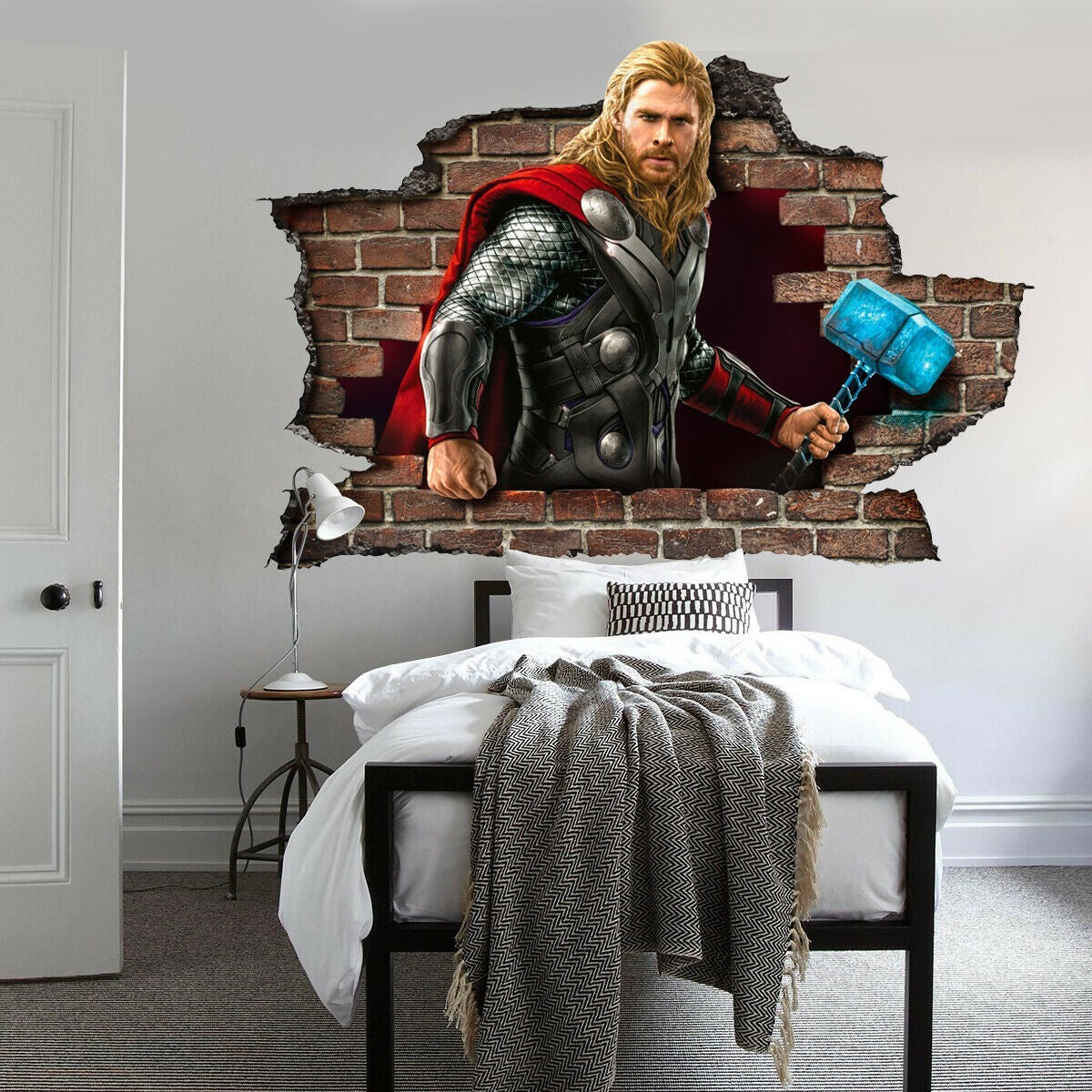 Adesivo parete effetto 3D Marvel supereroe Thor wall stickers - PlastiWood (14552107)