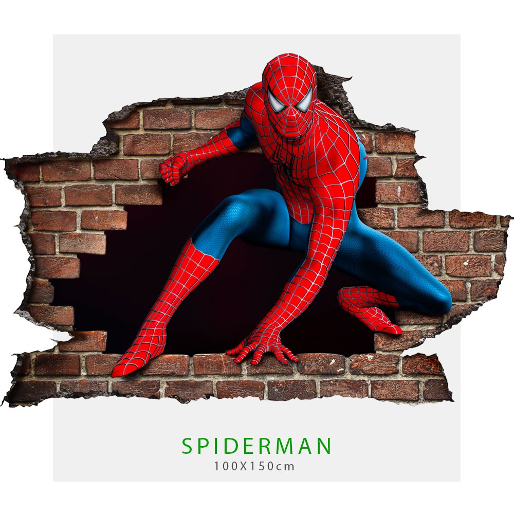 Adesivo per pareti - effetto 3D Spiderman - l'uomo ragno wall stickers - PlastiWood (14552123)