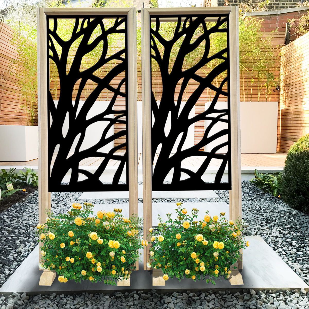 ALBERI - Separè  - Paravento modulabile - 70x190cm - in Legno e PVC - PlastiWood (14552202)