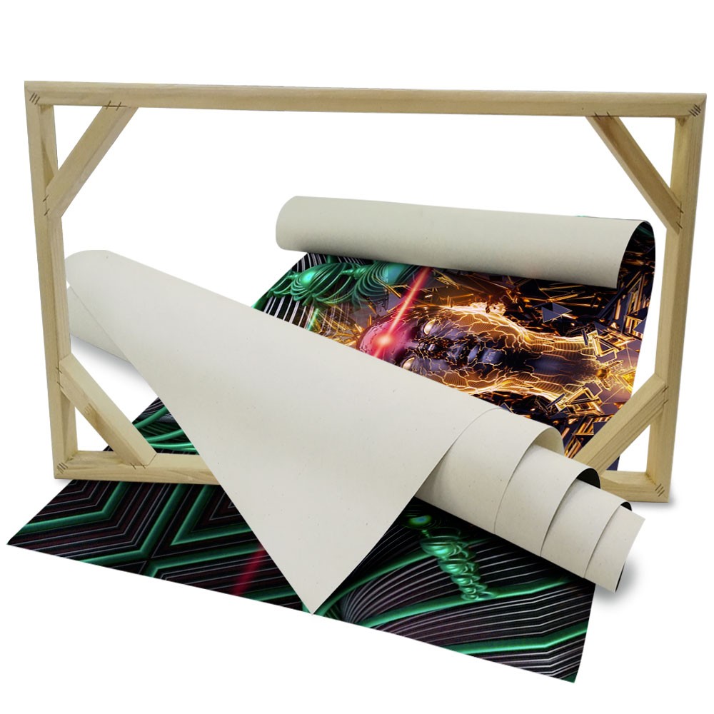 ANDROID Abstraction - Quadro Canvas su telaio in legno - PlastiWood (14552402)