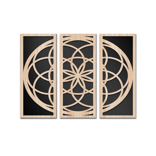 ATOMO 100x70 cm- Quadro arredo LASERCUT composito Legno e PVC - PlastiWood (14552529)