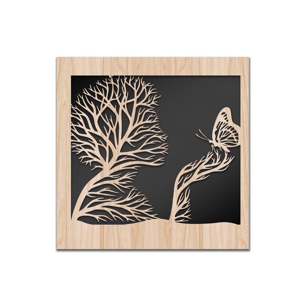 BATTERFLY - Quadro arredo LASERCUT composito Legno e PVC - PlastiWood (14552732)