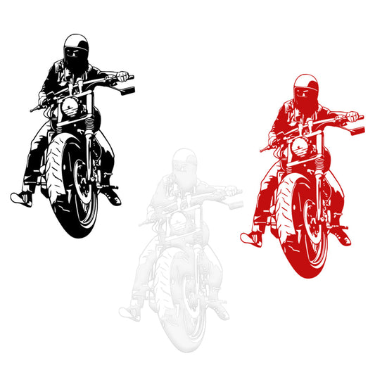 BIKER - Adesivo murale wall sticker in vinile 55x90 cm - PlastiWood (14552794)