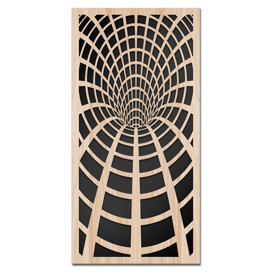 BLACK HOLE - Quadro arredo LASERCUT composito Legno e PVC - PlastiWood (14552872)