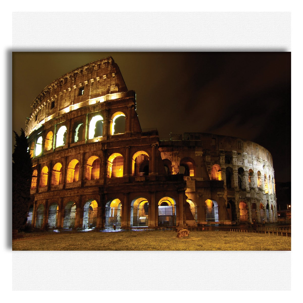 Colosseo Roma night - Quadro Canvas su telaio in legno - PlastiWood (14553593)