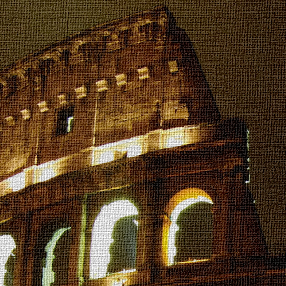 Colosseo Roma night - Quadro Canvas su telaio in legno - PlastiWood (14553594)