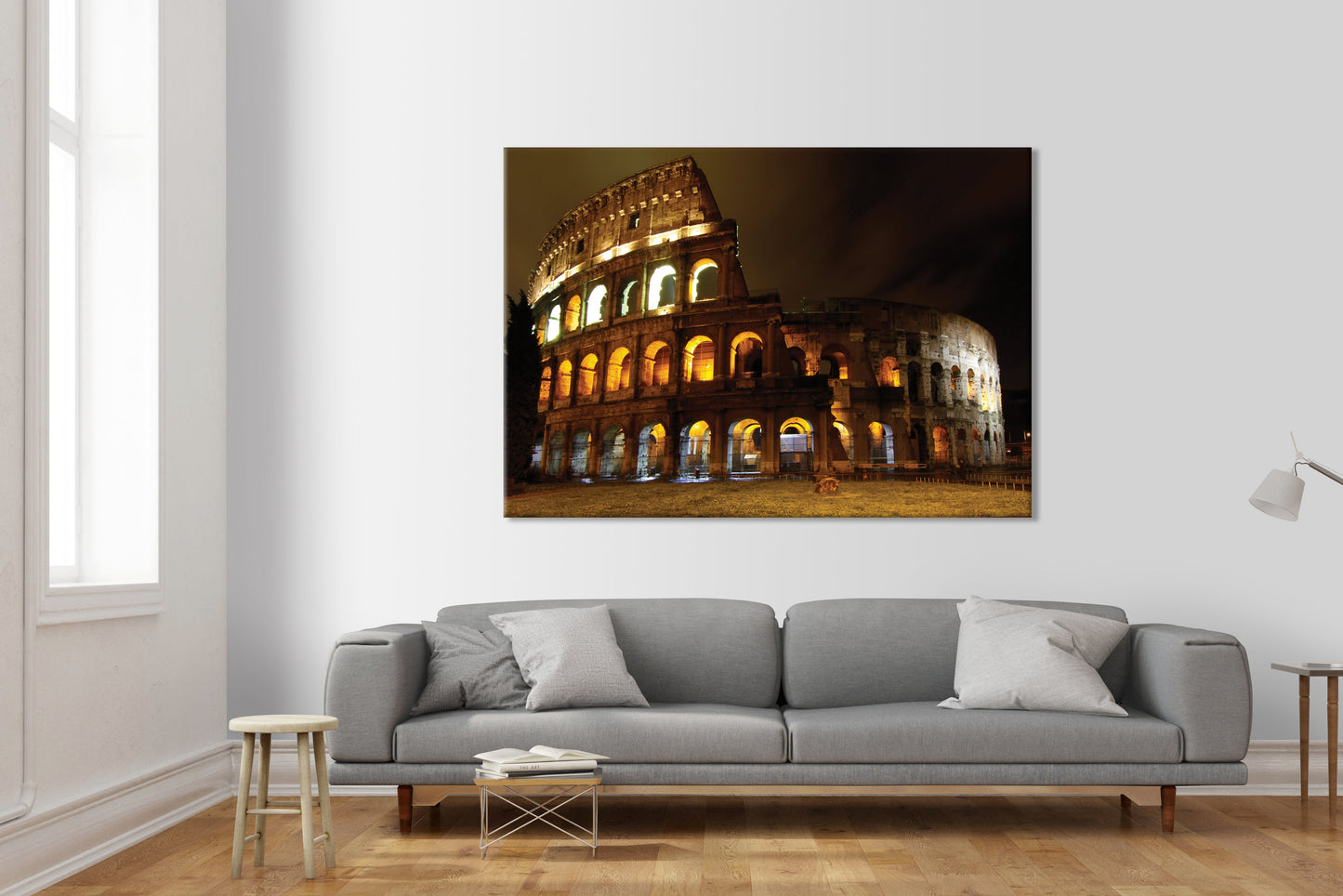 Colosseo Roma night - Quadro Canvas su telaio in legno - PlastiWood (14553596)