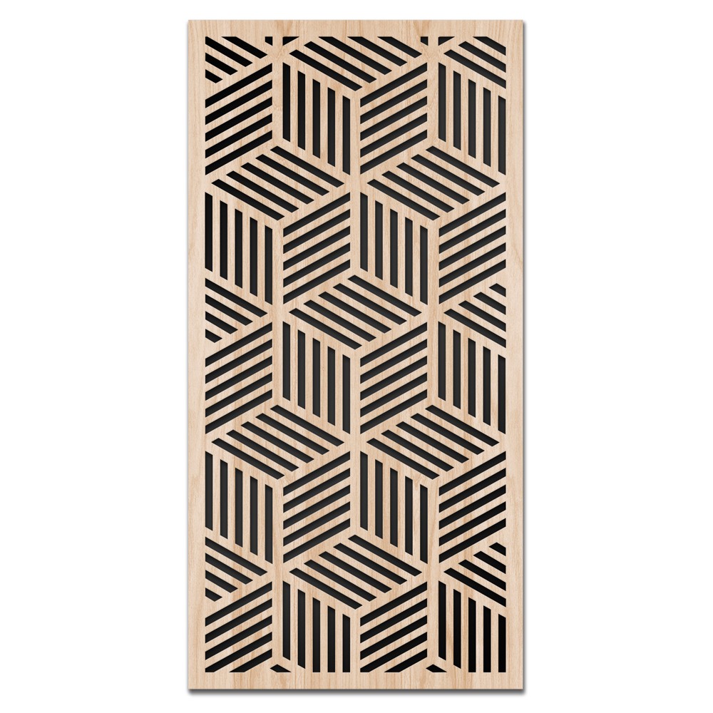 CUBIC - Quadro arredo LASERCUT composito Legno e PVC - PlastiWood (14553809)