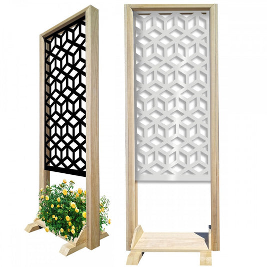 CUBO - Separè - Paravento modulabile - 70x190cm - in Legno e PVC - PlastiWood (14553841)