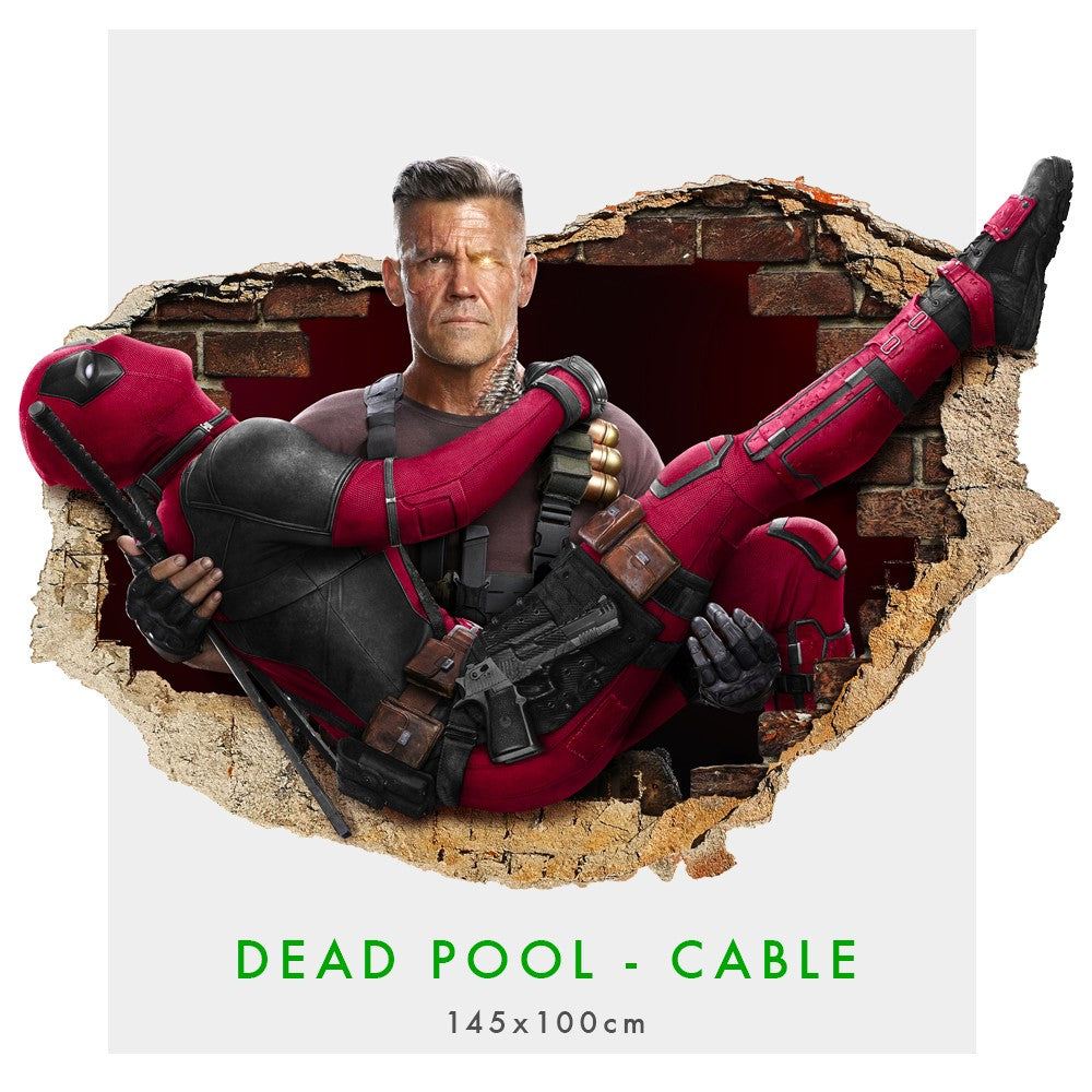 DeadPool and Cable - Adesivi murali parete 3D wall sticker cameretta bimbi - PlastiWood (14553980)