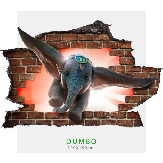 Dumbo Adesivo parete muro effetto 3D buco MATTONI wall sticker adesivo per muro DUMBO - PlastiWood (14554166)