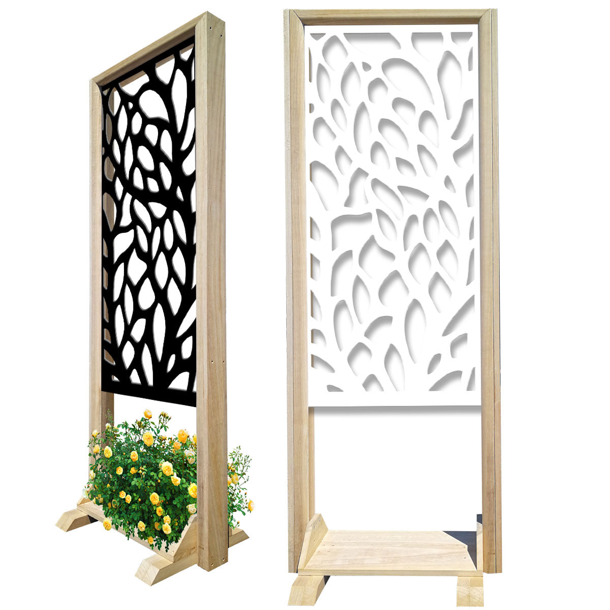 FOGLIE - Separè - Paravento modulabile - 70x190cm - in Legno e PVC - PlastiWood (14554639)