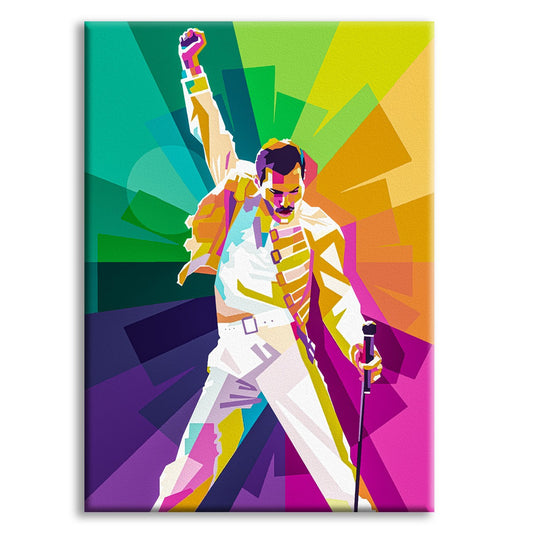 FREDDIE MERCURY - Quadro stampato su Canvas e montato su telaio in legno - PlastiWood (14554714)