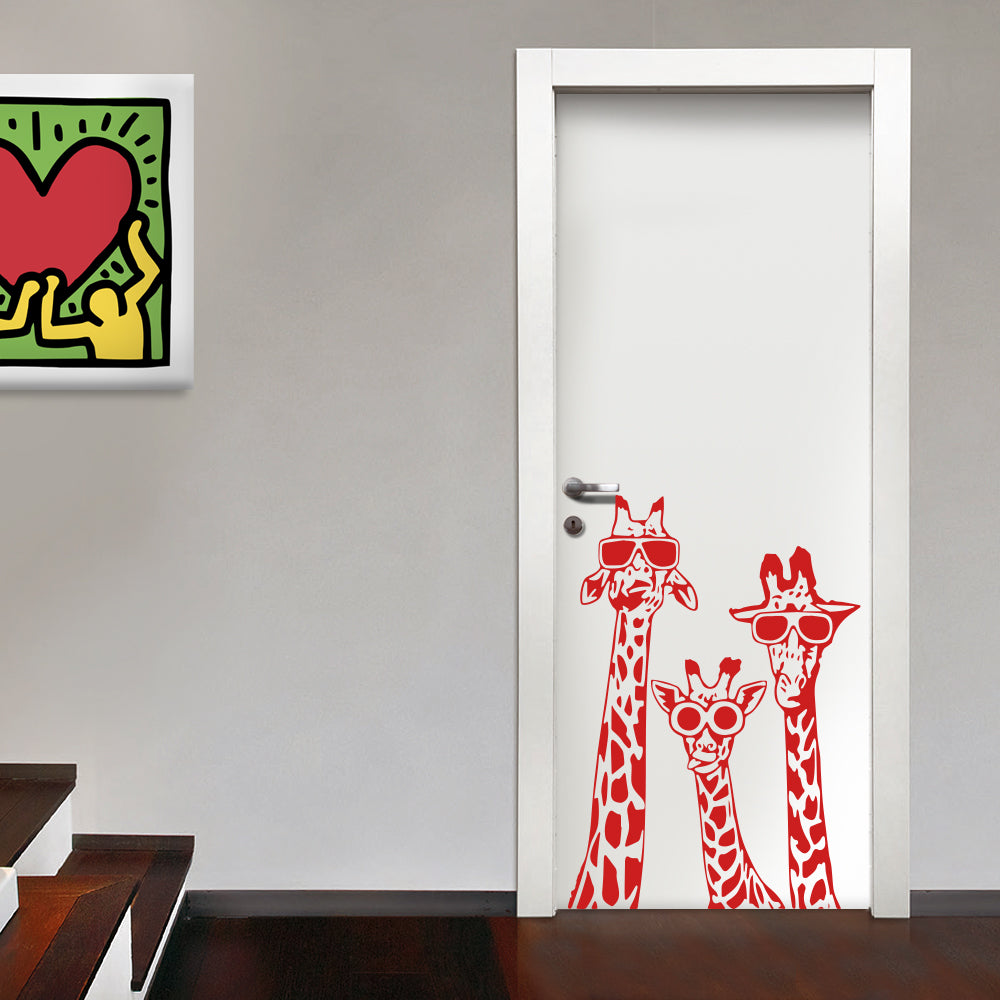 GIRAFFE COOL- Adesivo murale wall sticker in vinile 55x77 cm - PlastiWood (14554825)