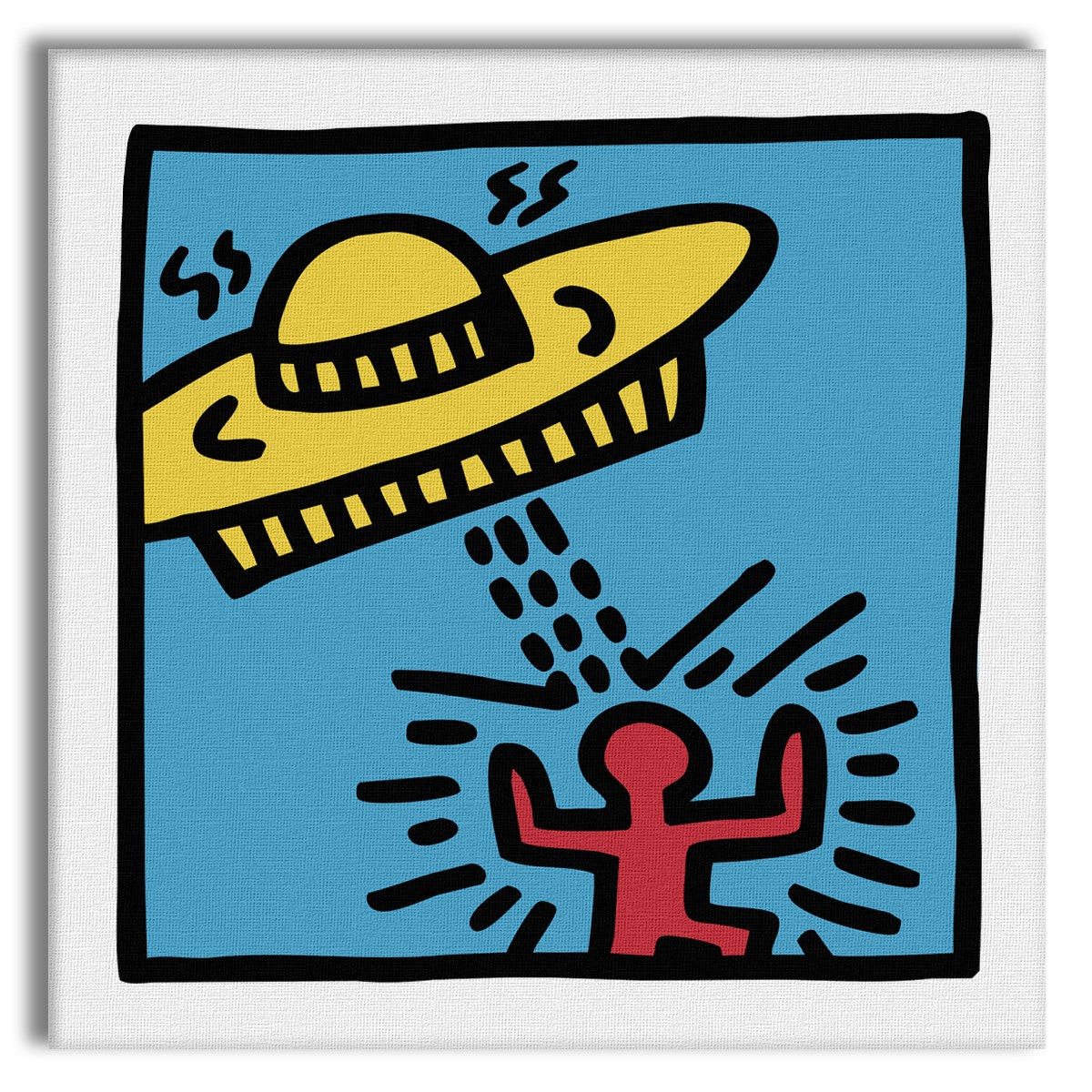 HARING - KIDNAPPING - Quadro Canvas su telaio in legno - PlastiWood (14554961)