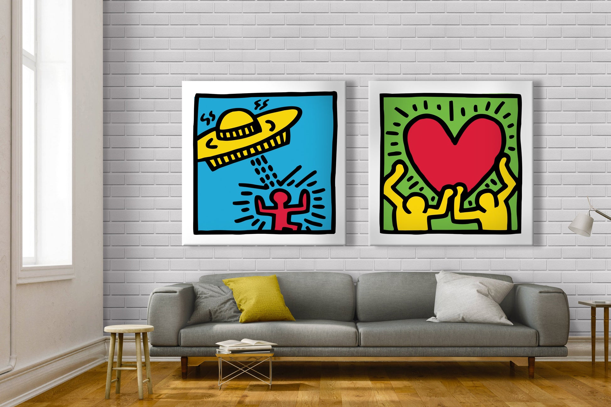 HARING - KIDNAPPING - Quadro Canvas su telaio in legno - PlastiWood (14554964)