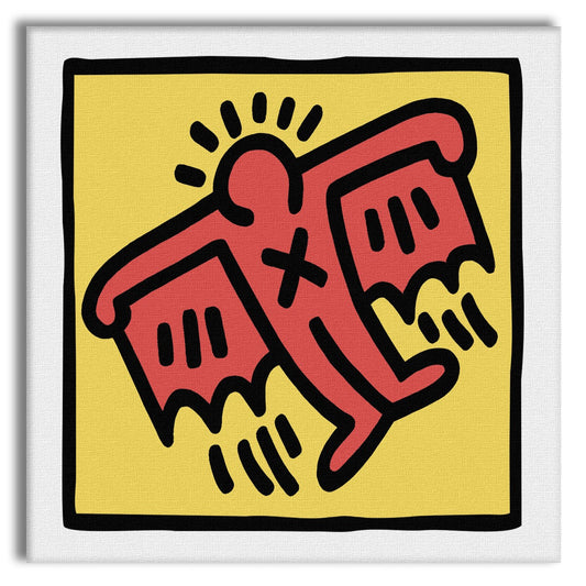 HARING - SUPERHERO XMAN - Quadro Canvas su telaio in legno - PlastiWood (14554968)