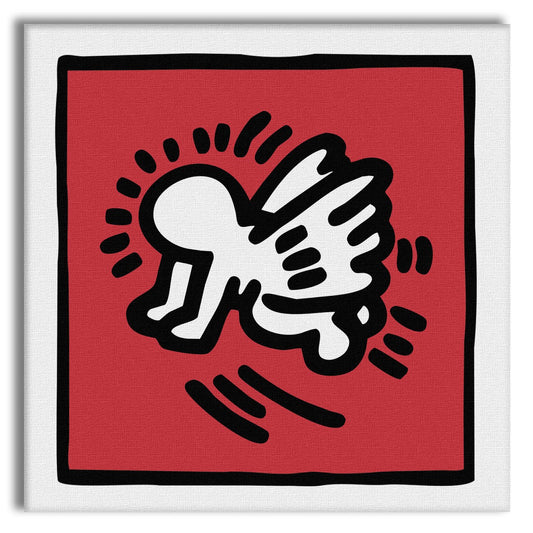 HARING - THE BABY ANGEL - Quadro Canvas su telaio in legno - PlastiWood (14554971)