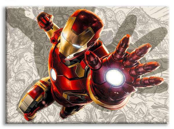 IRONMAN - Fumetto - Quadro Canvas su telaio in legno - PlastiWood (14555218)