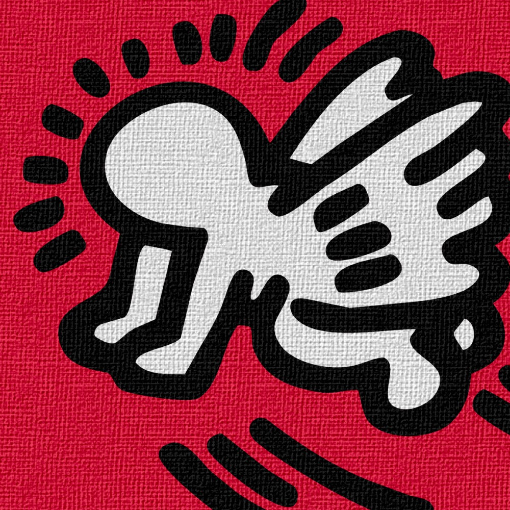 KEITH HARING - Kit 05 - N.4 Tele 40x40cm su telaio in legno - PlastiWood (14555286)