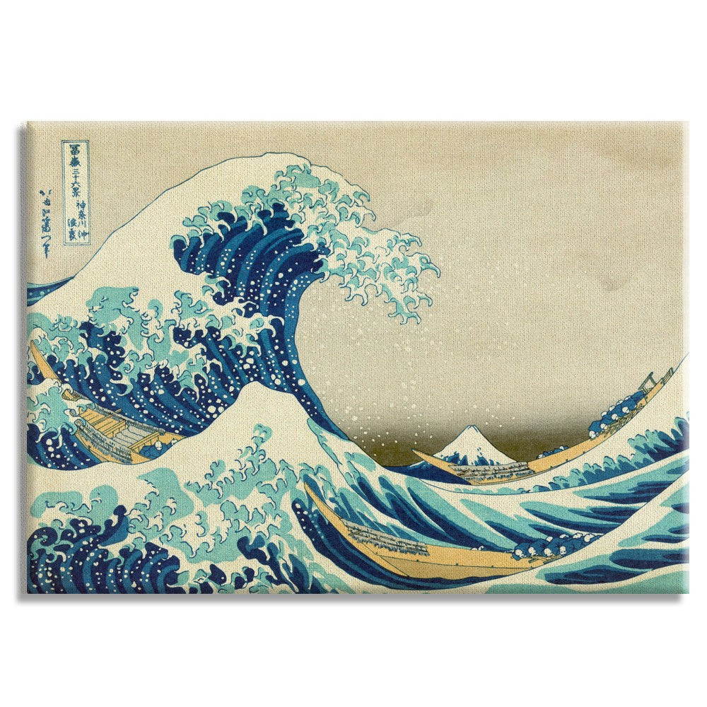 La grande onda di Kanagawa - Quadro Canvas su telaio in legno - PlastiWood (14555389)