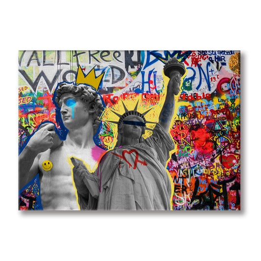 Libertygrunge -  Quadro Canvas Contemporaneo su telaio in legno - PlastiWood (14555609)