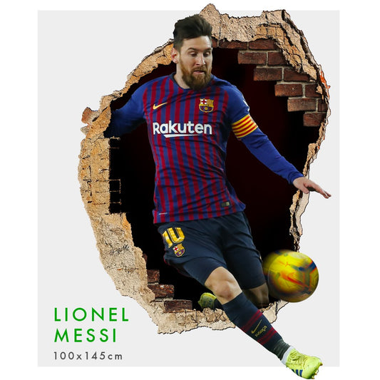 Lionel Messi - Adesivi murali parete 3D wall sticker cameretta bimbi - PlastiWood (14555656)