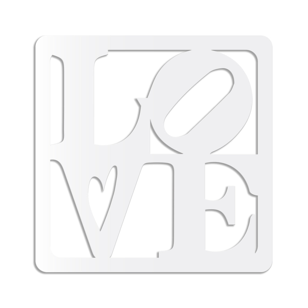 LOVE - Quadro moderno in pvc solido 48 x 48cm - PlastiWood