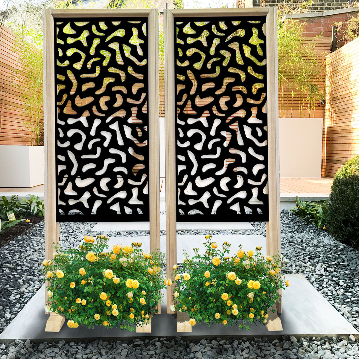 MACCHIE - Separè - Paravento modulabile - 70x190cm - in Legno e PVC - PlastiWood (14555758)