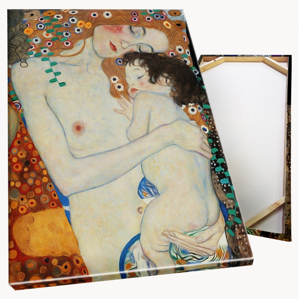 MATHER - Gustav Klimt - Quadro stampato su Canvas e montato su telaio in legno - PlastiWood (14555884)