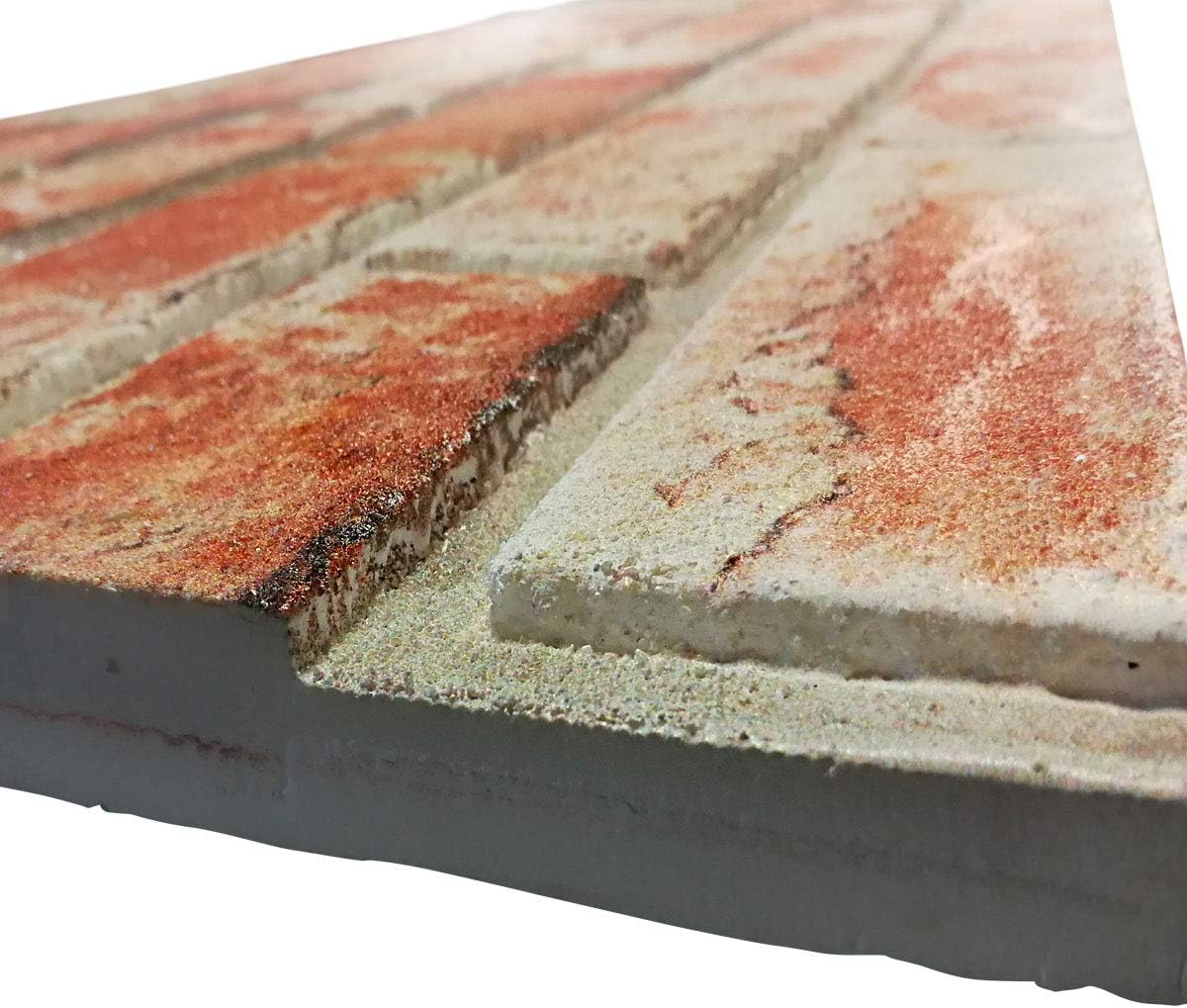 MATTONCINO ROSSO pannello finto mattone in EPS Resinato Misura 100x50 Cm spessore 2 cm - PlastiWood (14555913)