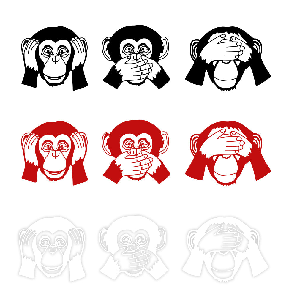 MONKEY - Adesivo murale wall sticker in vinile 40x150 cm - PlastiWood (14556111)