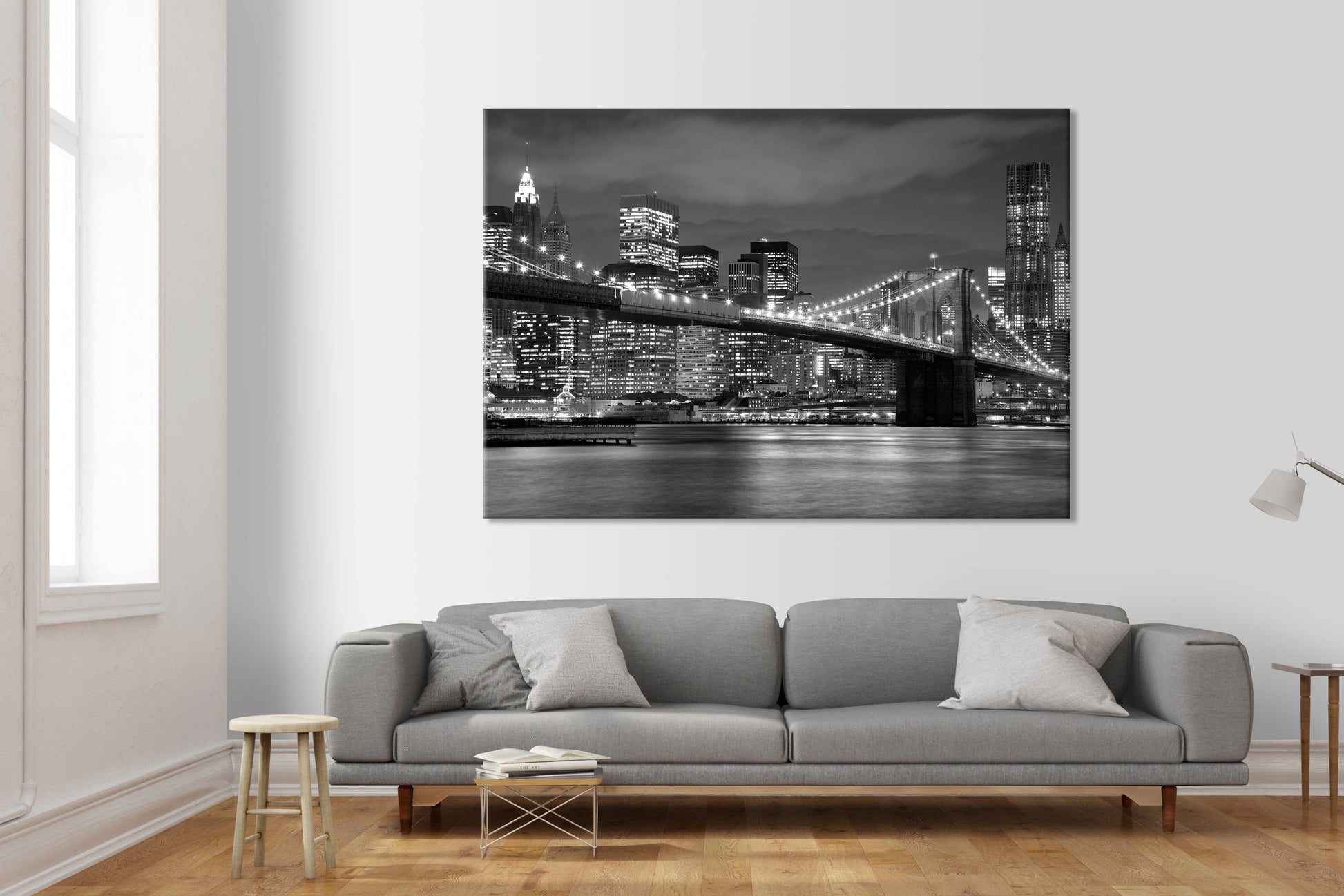 New York City by night - Quadro Canvas su telaio in legno - PlastiWood (14556237)