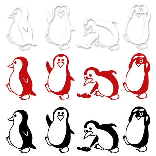 PINGUINS - Adesivo murale wall sticker in vinile 40x125 cm - PlastiWood (14556672)