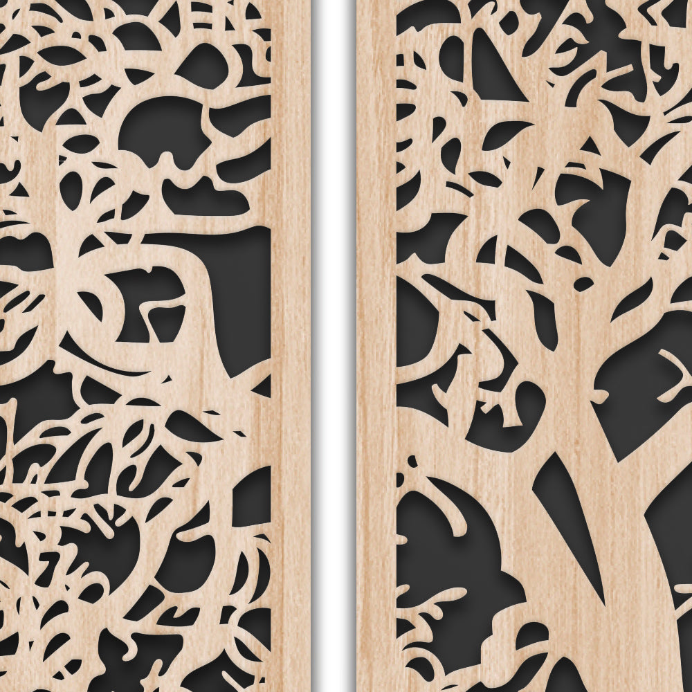 QUERCIA 100x70 cm - Quadro arredo LASERCUT composito Legno e PVC - PlastiWood (14557045)