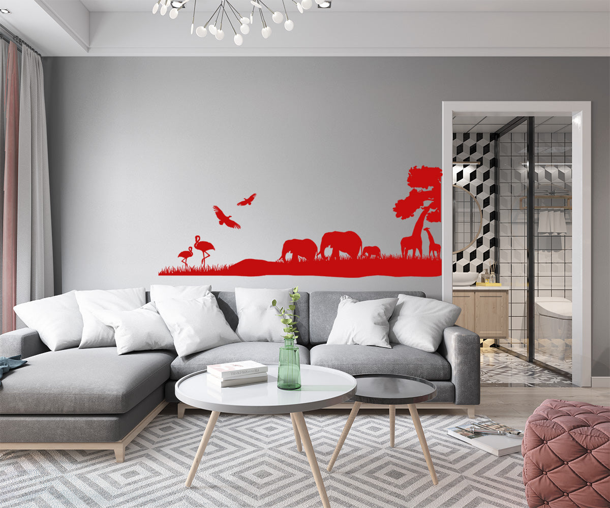 SAFARI - Adesivo murale wall sticker in vinile 55X140 cm - PlastiWood (14557489)