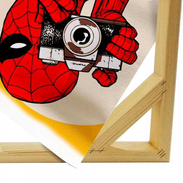 Spider - Man takes Foto - Stampa su tela montata su telaio in legno - PlastiWood (14557871)