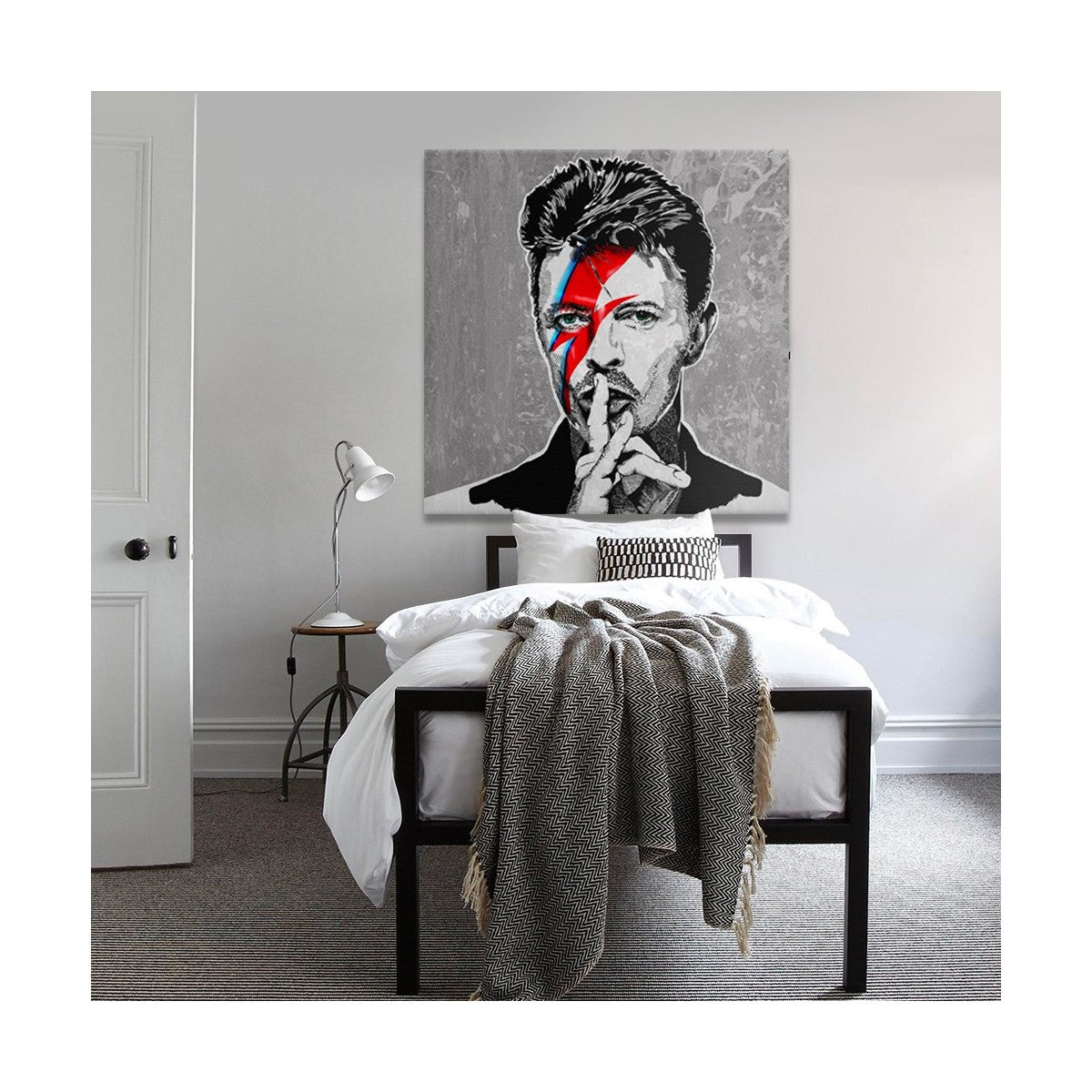 Stampa su tela David Bowie Quadro Canvas su telaio in legno - PlastiWood (14557983)