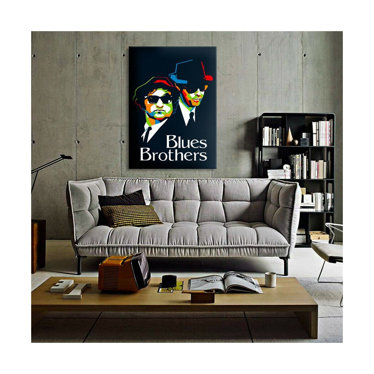 Tela arredo The Blues Brothers pop art - stampa su tela in alta definizione - PlastiWood (14558180)
