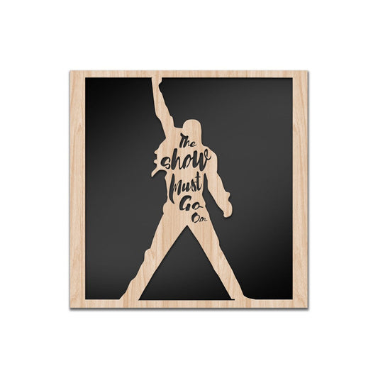 THE SHOW MUST GO ON - Quadro arredo LASERCUT composito Legno e PVC - PlastiWood (14558375)