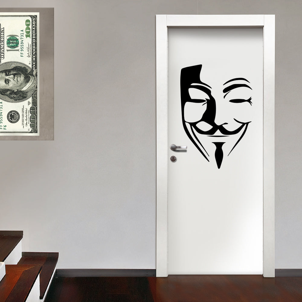 V PER VENDETTA - Adesivo murale wall sticker in vinile 55x80 cm - PlastiWood (14558634)